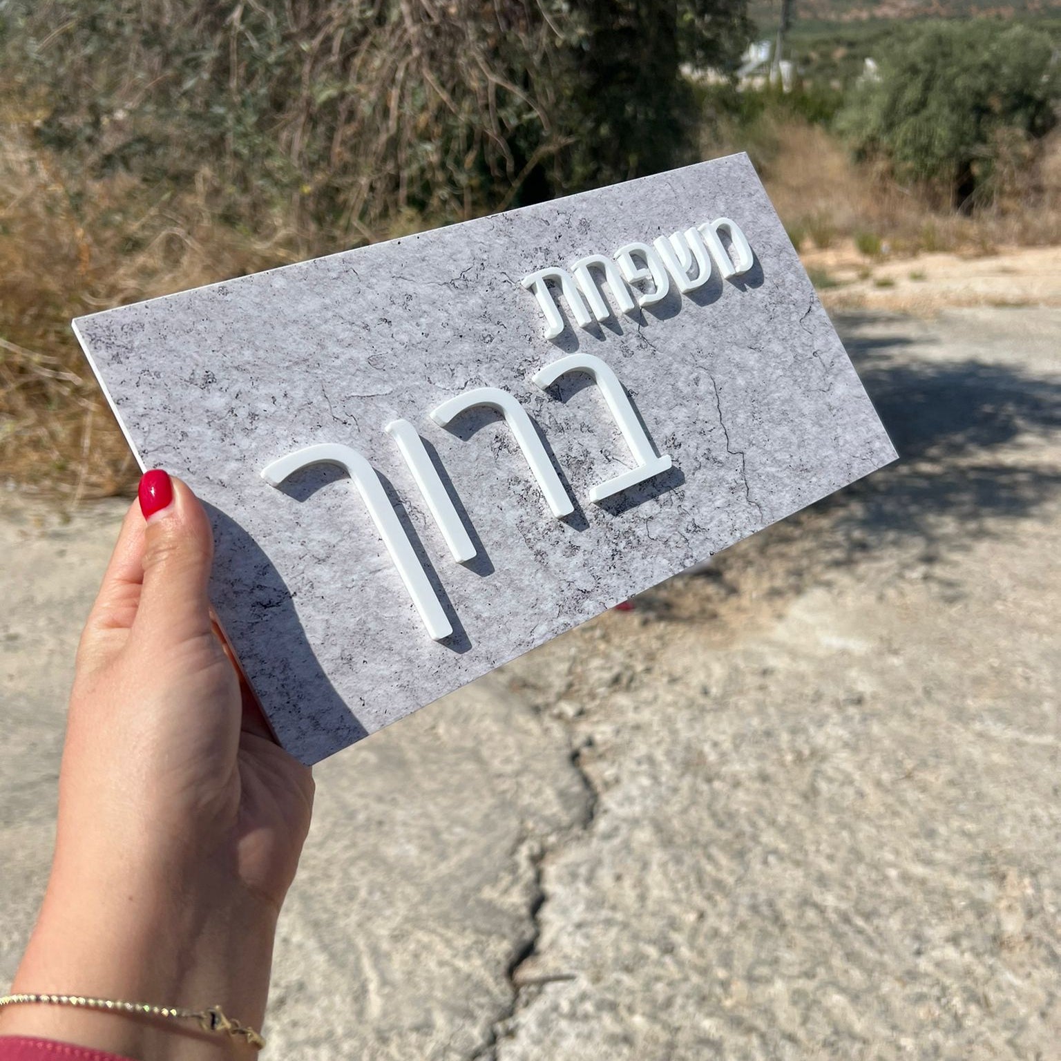 משפחת ברוך | שלט לדלת (UV)