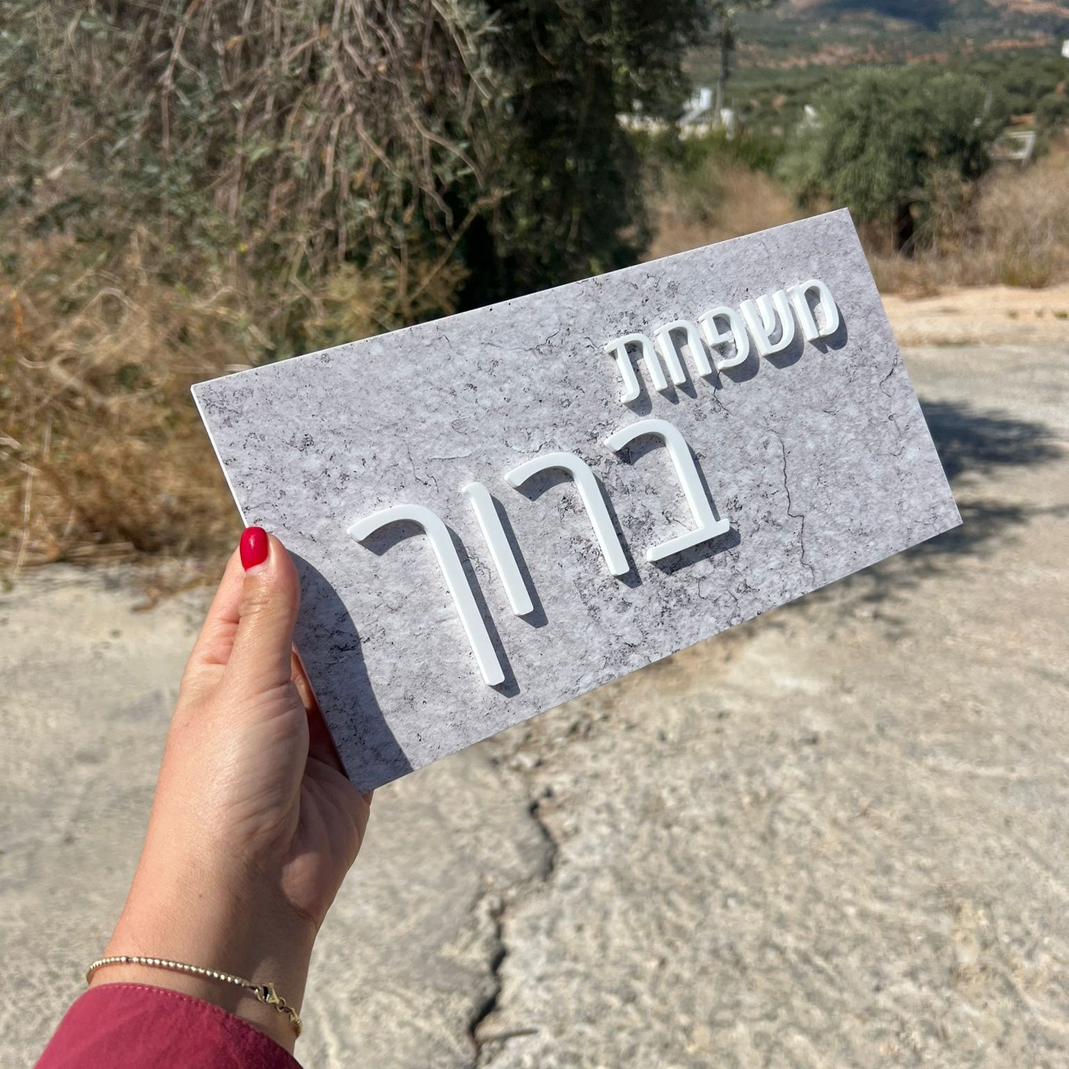 משפחת ברוך | שלט לדלת (UV)